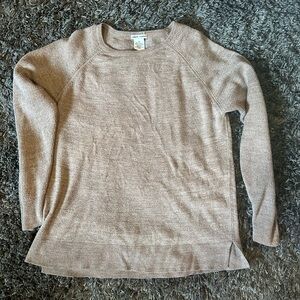 Sweet Romeo Tan Crew Neck Sweater Knit Casual
